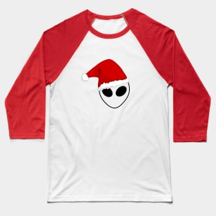 Extraterrestrial Christmas, Santa Alien, alien face, space, Sci Fi, UFO, Outer Space Baseball T-Shirt